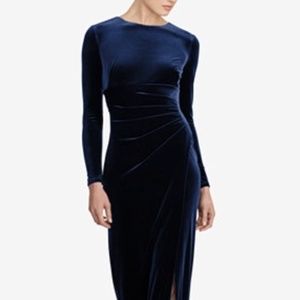 Ralph Lauren Navy Velvet Gown